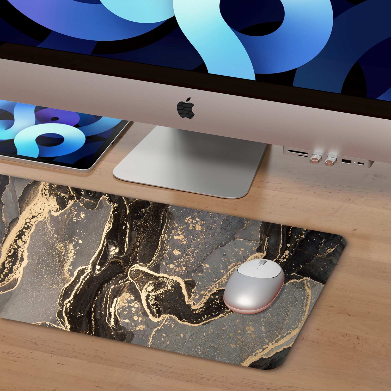 Luxury Abstract Marbel  Desk Pad