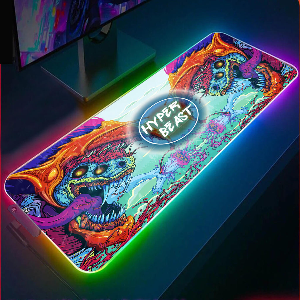 Hyper Beast CSGO Gaming RGB LED Mouse Pad gamer,mouse pad steelseries grande,mouse pad best