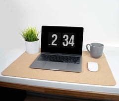 Leather & Cork Double Side Desk Mat (9 colors)