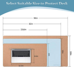 Leather & Cork Double Side Desk Mat (9 colors)