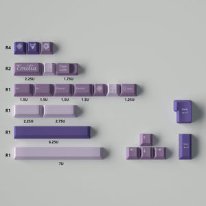 130 pcs Purple Witch Keycap Set, Cherry Profile
