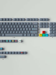 Load image into Gallery viewer, 130 pcs Cement Gray Keycap Set, Cherry Profile
