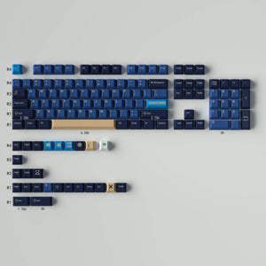 130 Pcs Royal Blue Keycap Set, Cherry Profile