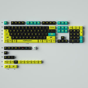 130 pcs Cyberpunk Keycap Set, Cherry Profile