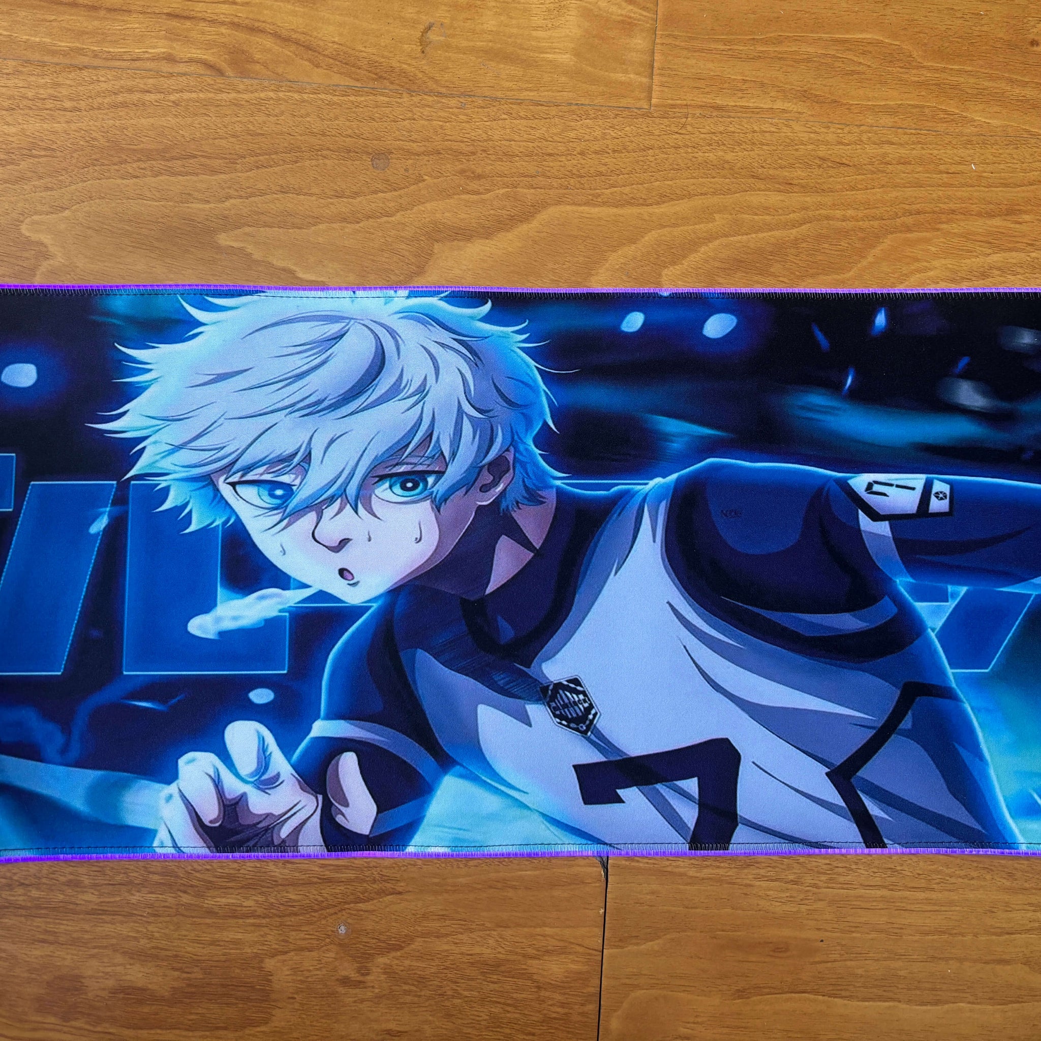 Nagi flow Blue Lock RGB Light Gaming Mouse Pad