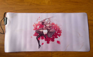 NieR: Automata 2B in a bed of 🌹 RGB Light Gaming Mouse Pad