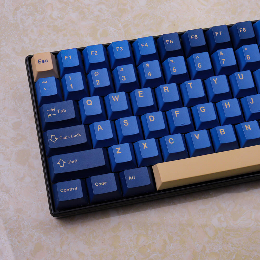 130 Pcs Royal Blue Keycap Set, Cherry Profile | DeskTheme