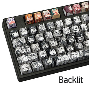 108 pcs Hentai Girl Backlit Keycaps Set