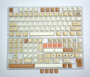 143 pcs Vintage Stamp Keycap Set, Cherry Profile