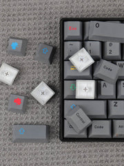 Load image into Gallery viewer, 130 pcs Cement Gray Keycap Set, Cherry Profile
