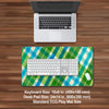 Green Plaid Mouse Pad Large