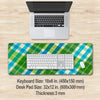 Green Plaid Mouse Pad Large