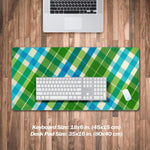 Load image into Gallery viewer, Green Plaid Mouse Pad Large
