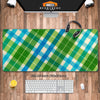 Green Plaid Mouse Pad Large
