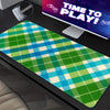 Green Plaid Mouse Pad Large