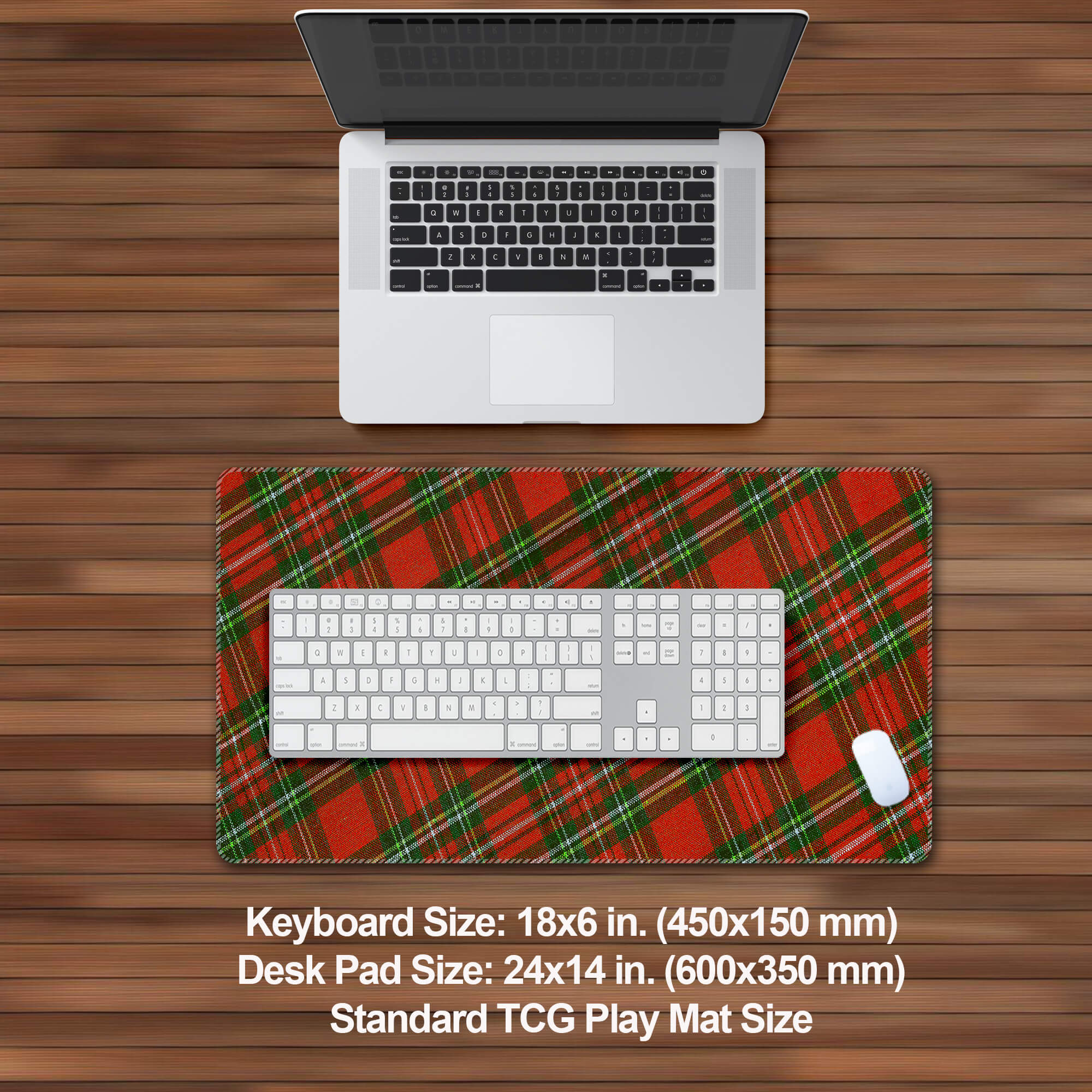 Christmas Tartan Plaid Mouse Pad Large