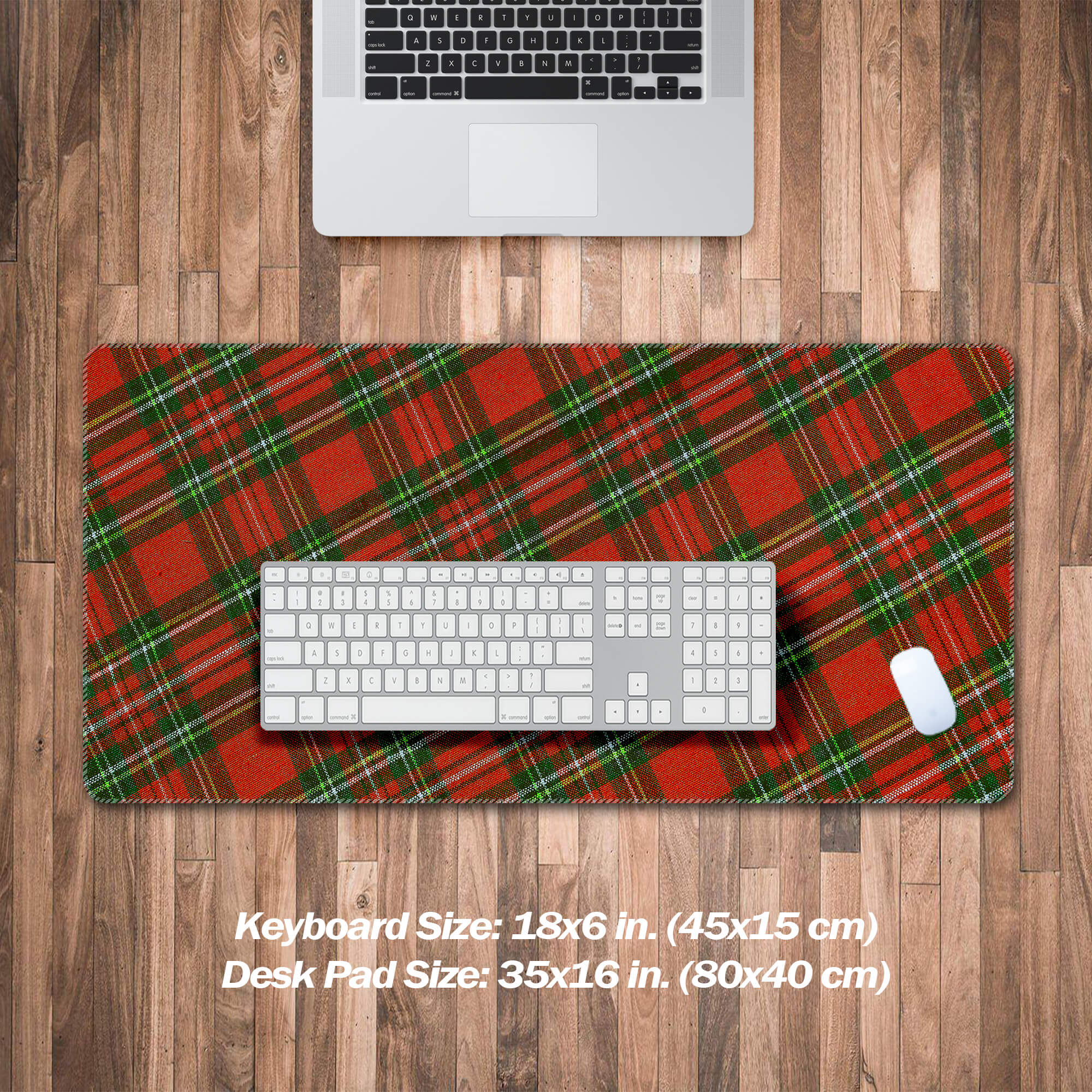 Christmas Tartan Plaid Mouse Pad Large