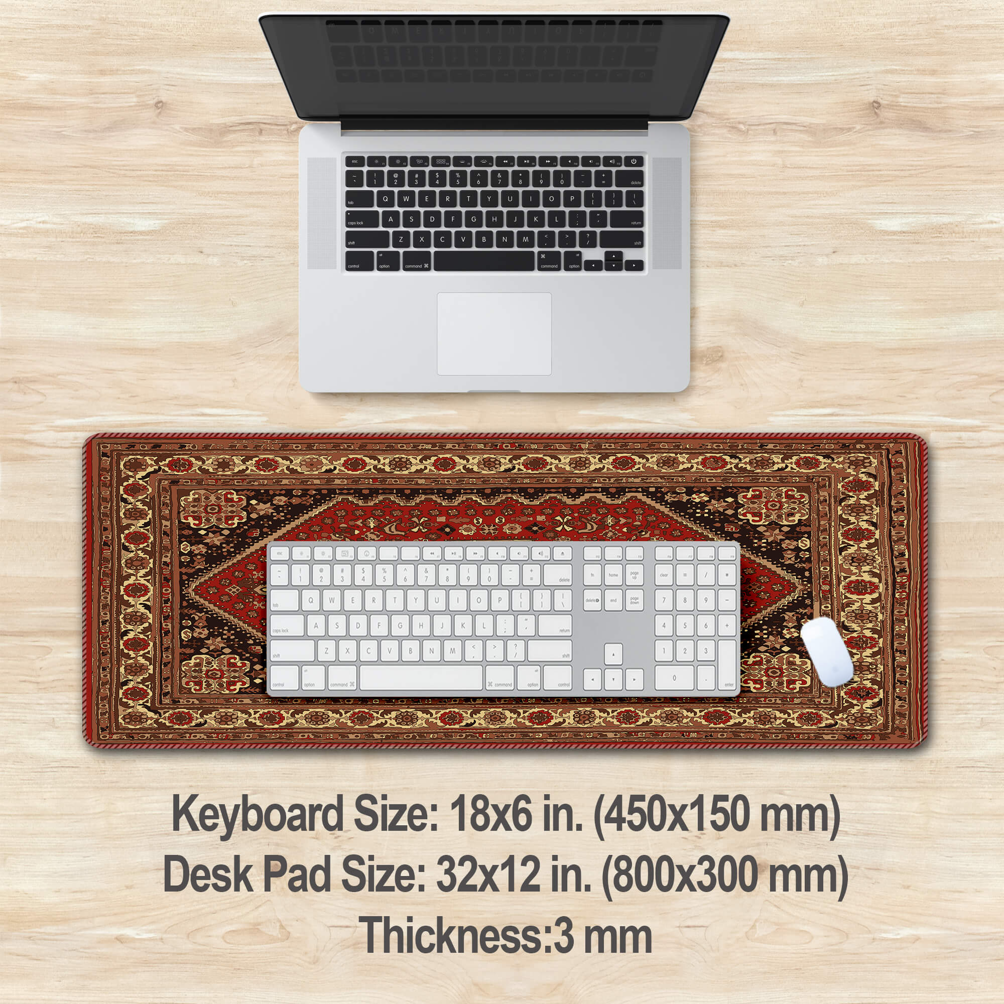 Persian Carpet Texture Desk Pad