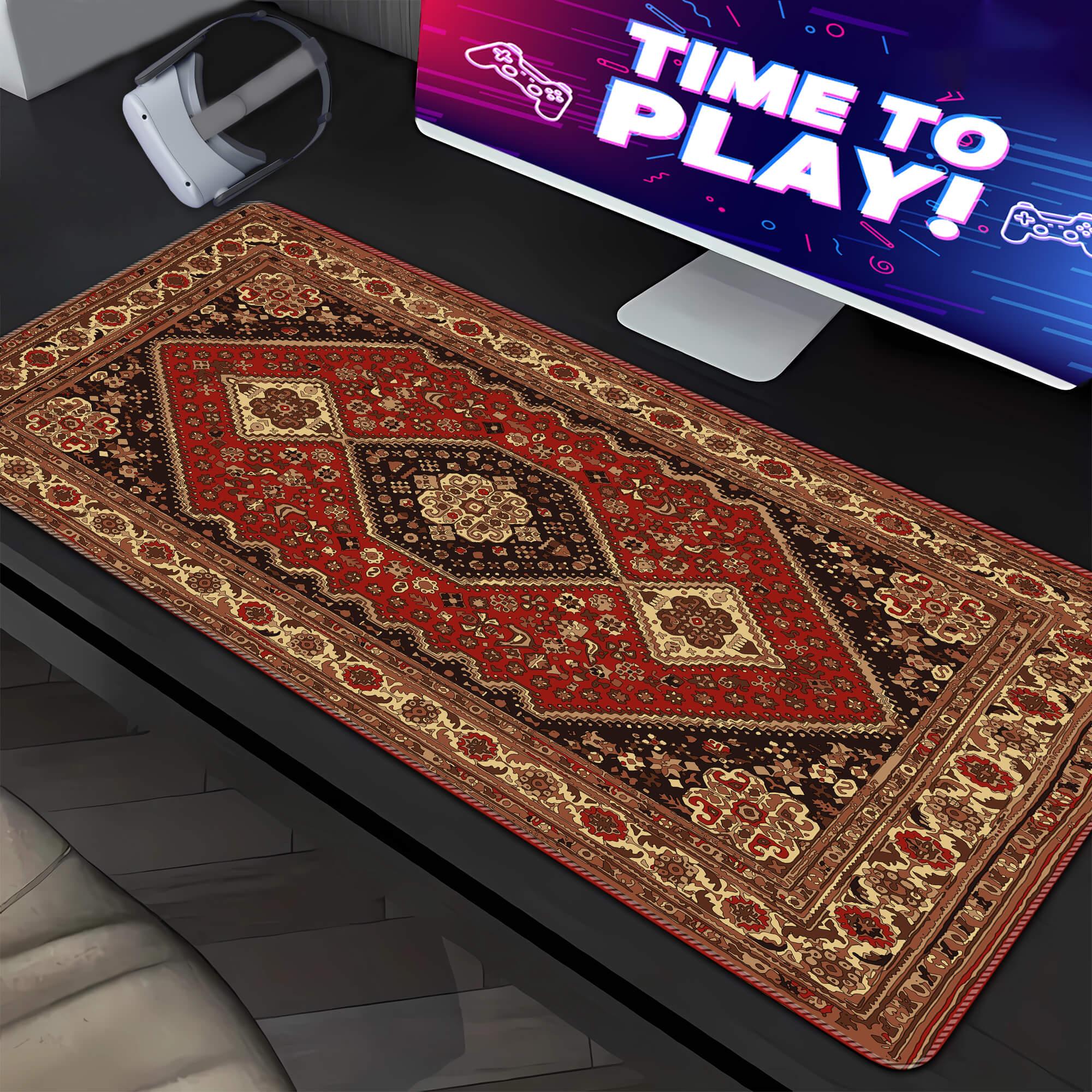 Persian Carpet Texture Desk Pad