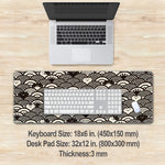 Load image into Gallery viewer, Cute Japanese Qinghai Wave Desk Mat
