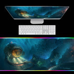 Load image into Gallery viewer, Cthulhu Submarine RGB Light Gaming Mouse Pad
