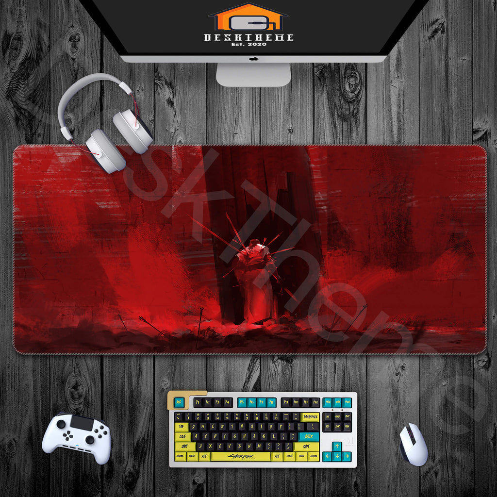 Red Samurai Gaming Mouse Pad XXL,RGB Led Light Gaming Desk Mat,Gamer ...