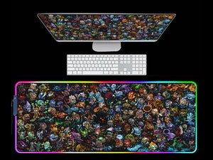 Dota2 Heros RGB Light Gaming Mouse Pad