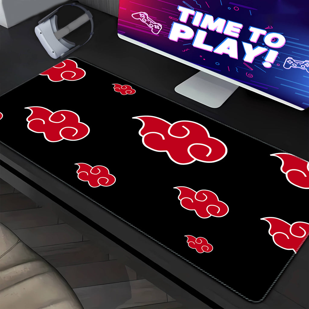 Akatsuki Red Cloud Anime Mouse Pad, Japanese Manga Mouse Pad Long ...