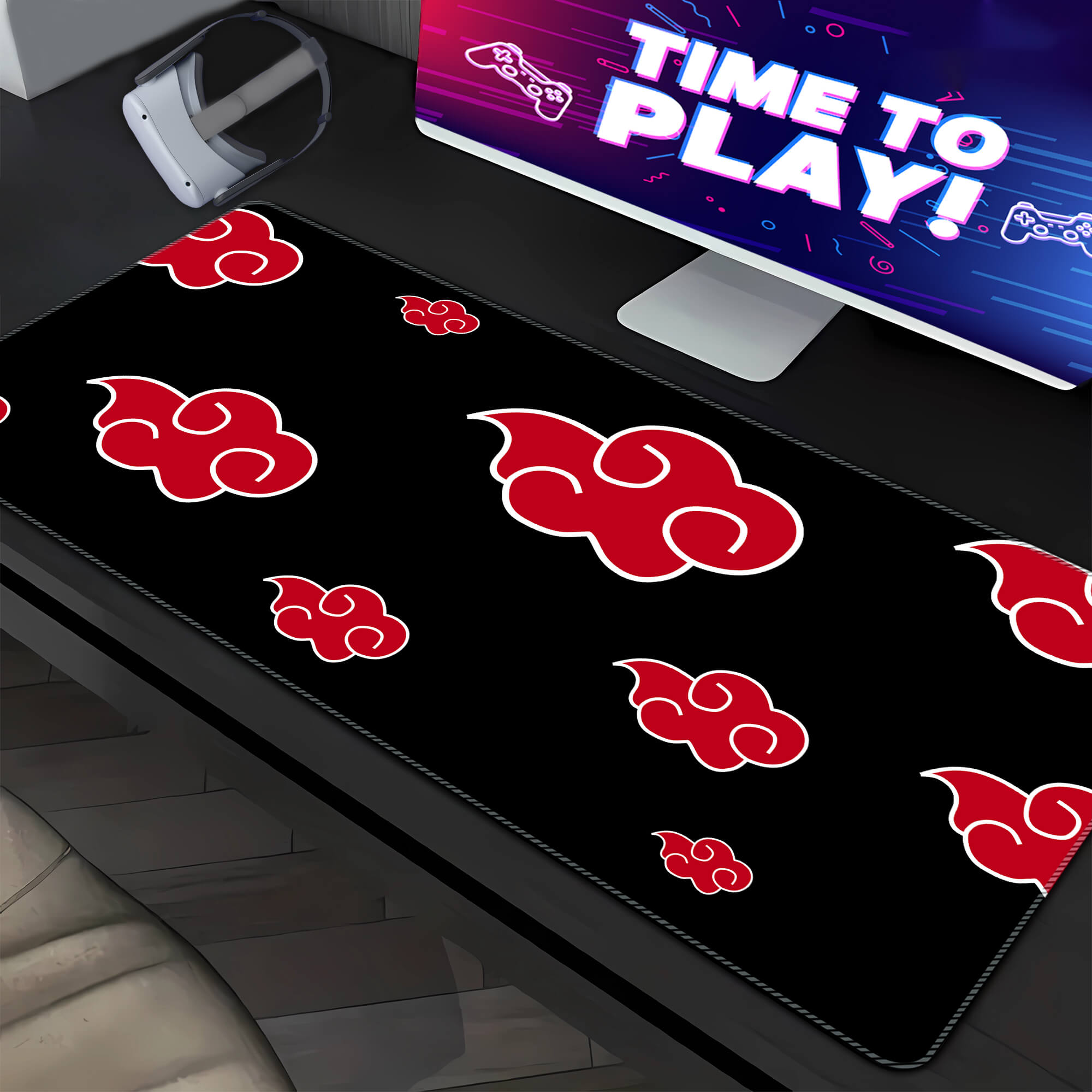 Akatsuki Red Cloud Anime Mouse Pad