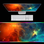 Load image into Gallery viewer, Galaxy nebula RGB Light Gaming Mouse Pad
