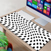 Black Dots Modern Abstract Pattern Desk Mat