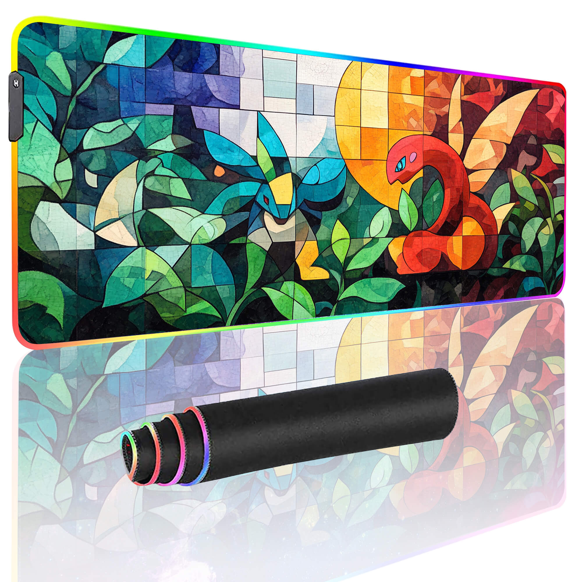 Pokemon In Picasso's Painting Gaming Mouse Pad Extended
