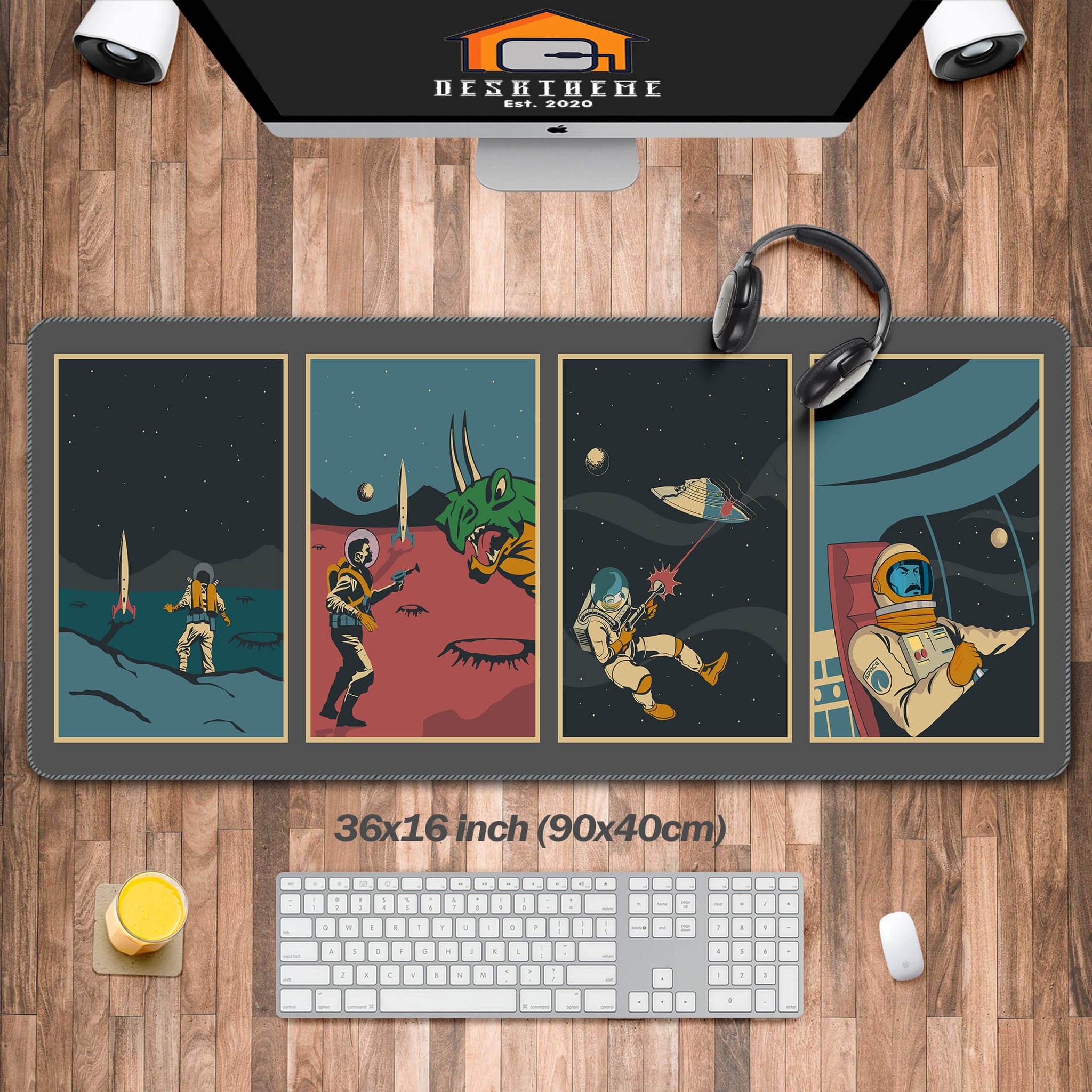 Retro Future Poster Desk Mat