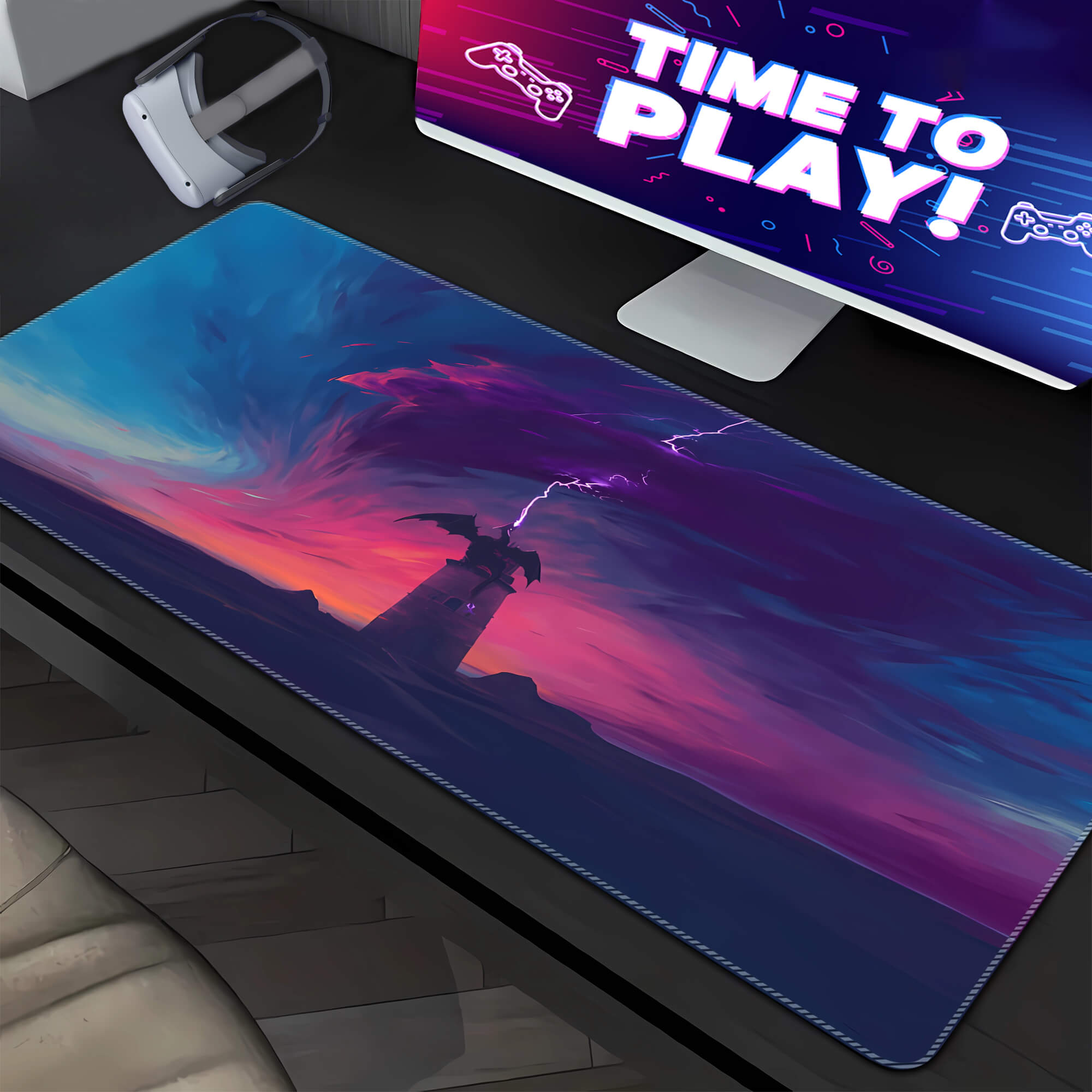 Storm Dragon Gaming Desk Pad