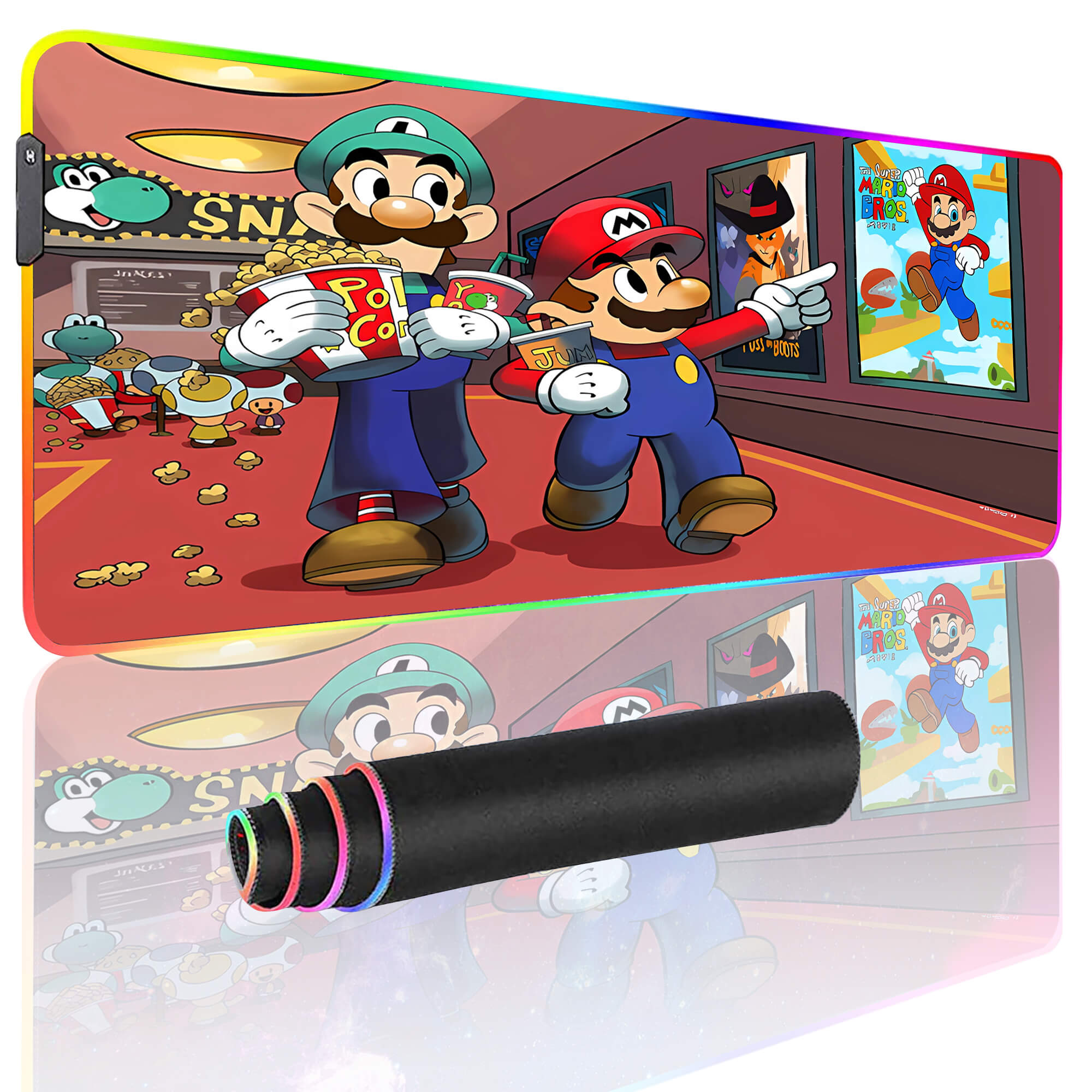 Mario and Luigi Gaming Desk Pad Large