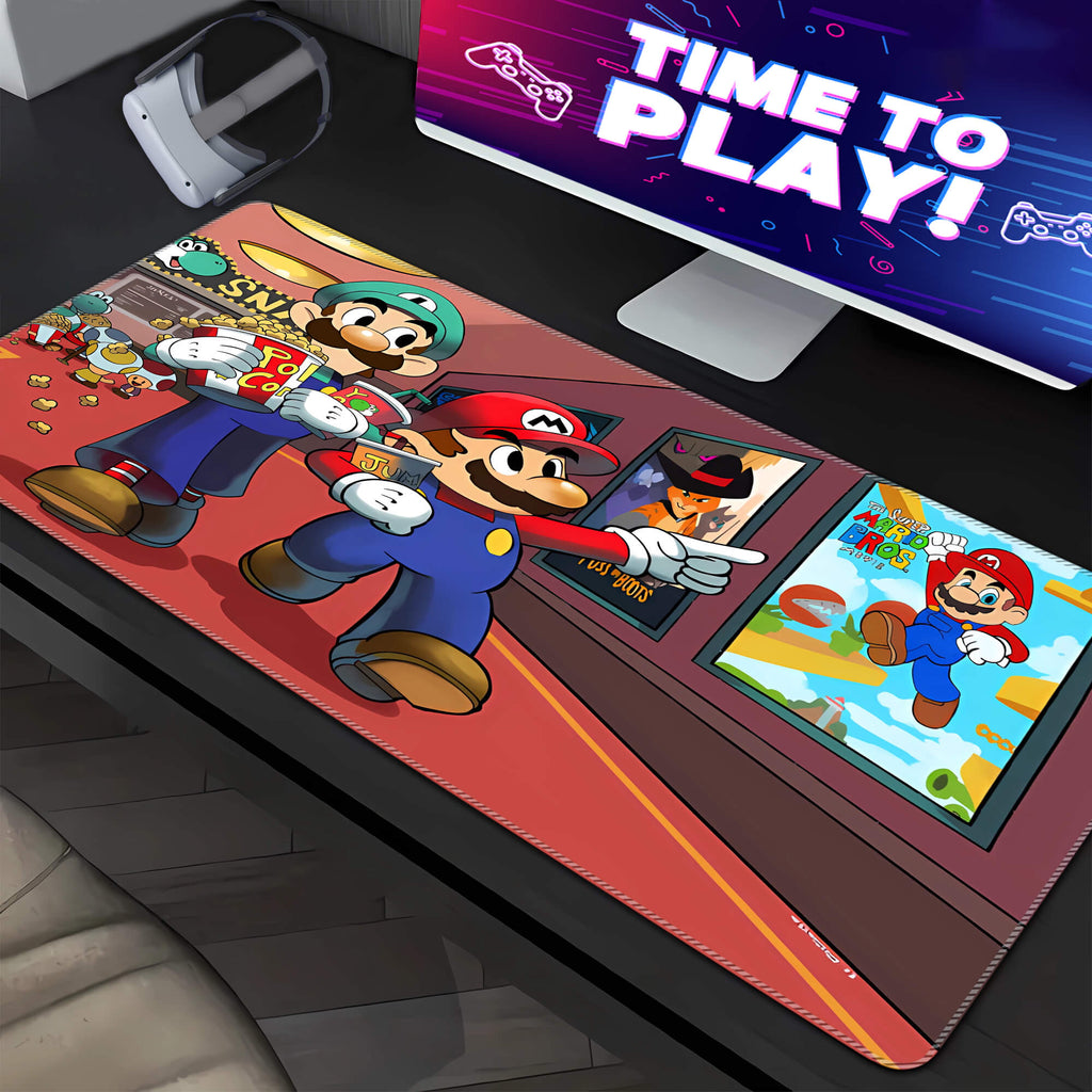 Mario Table Mat Mario Luigi Nintendo Mariobros Desk Pad,Led Light Gaming Desk Mat,Gamer ...
