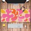 Pink Modern Abstract Pattern Desk Mat