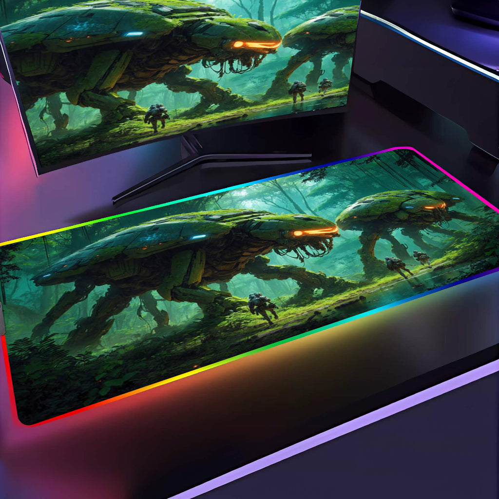 SSR Intruder Pods Desk Pad,RGB Led Light Gaming Desk Mat,Gamer Mouse ...