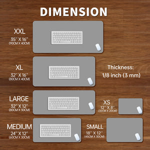 Minimalist Topographic Map Desk Mat