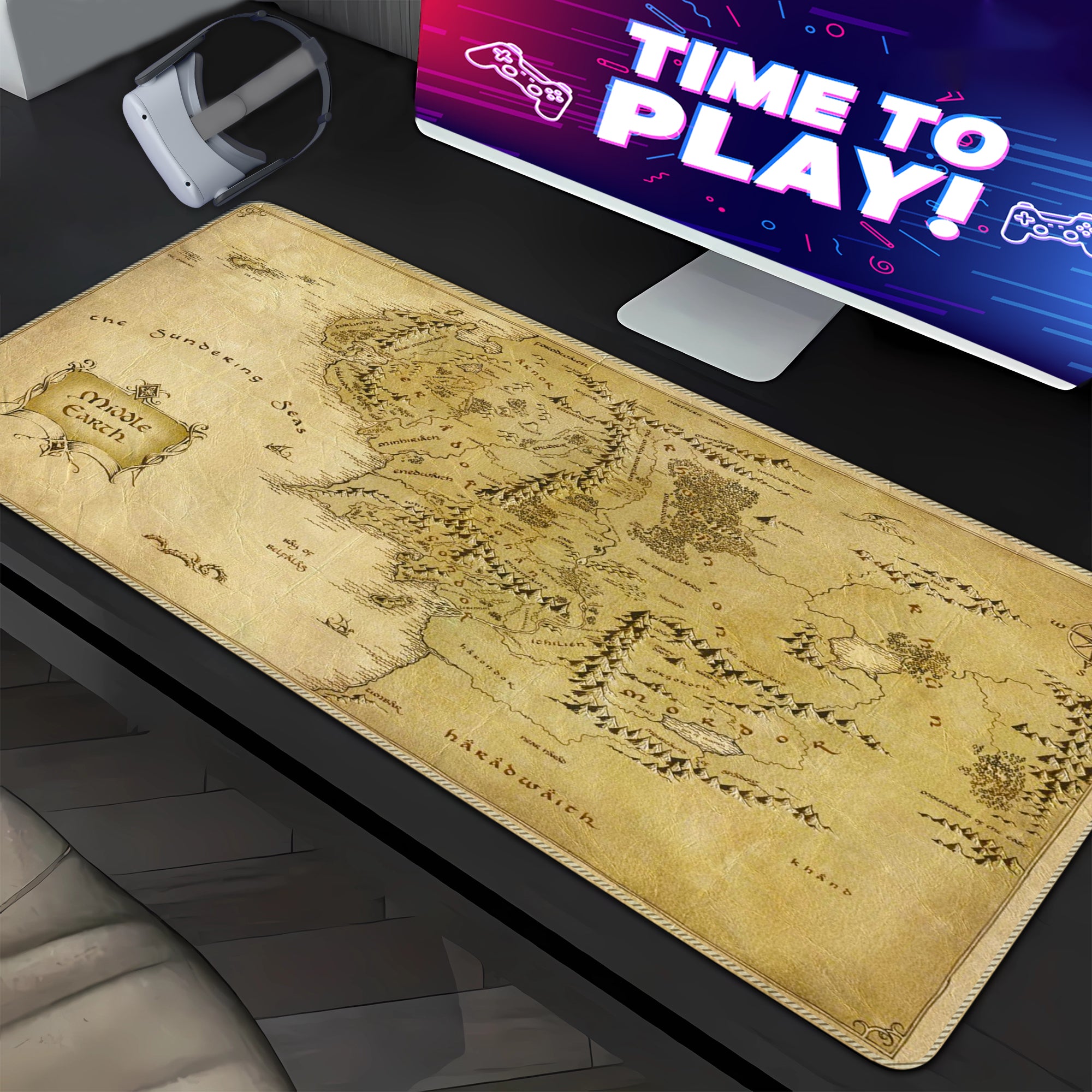 Middle Earth Map Mouse Pad( Dark&Light)