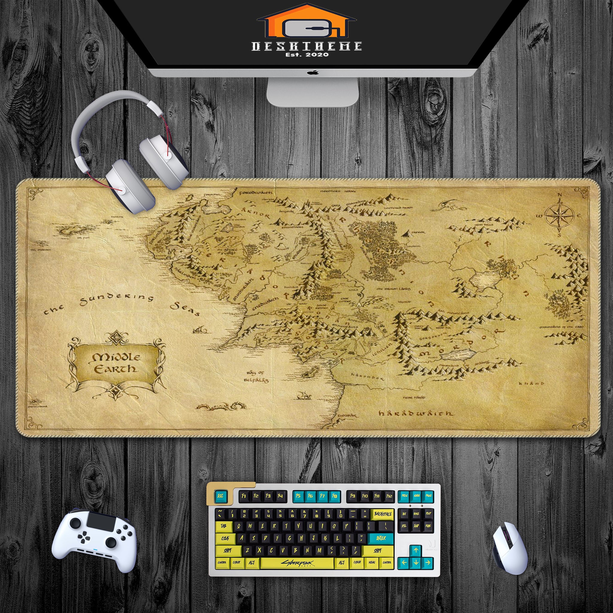 Middle Earth Map Mouse Pad( Dark&Light)