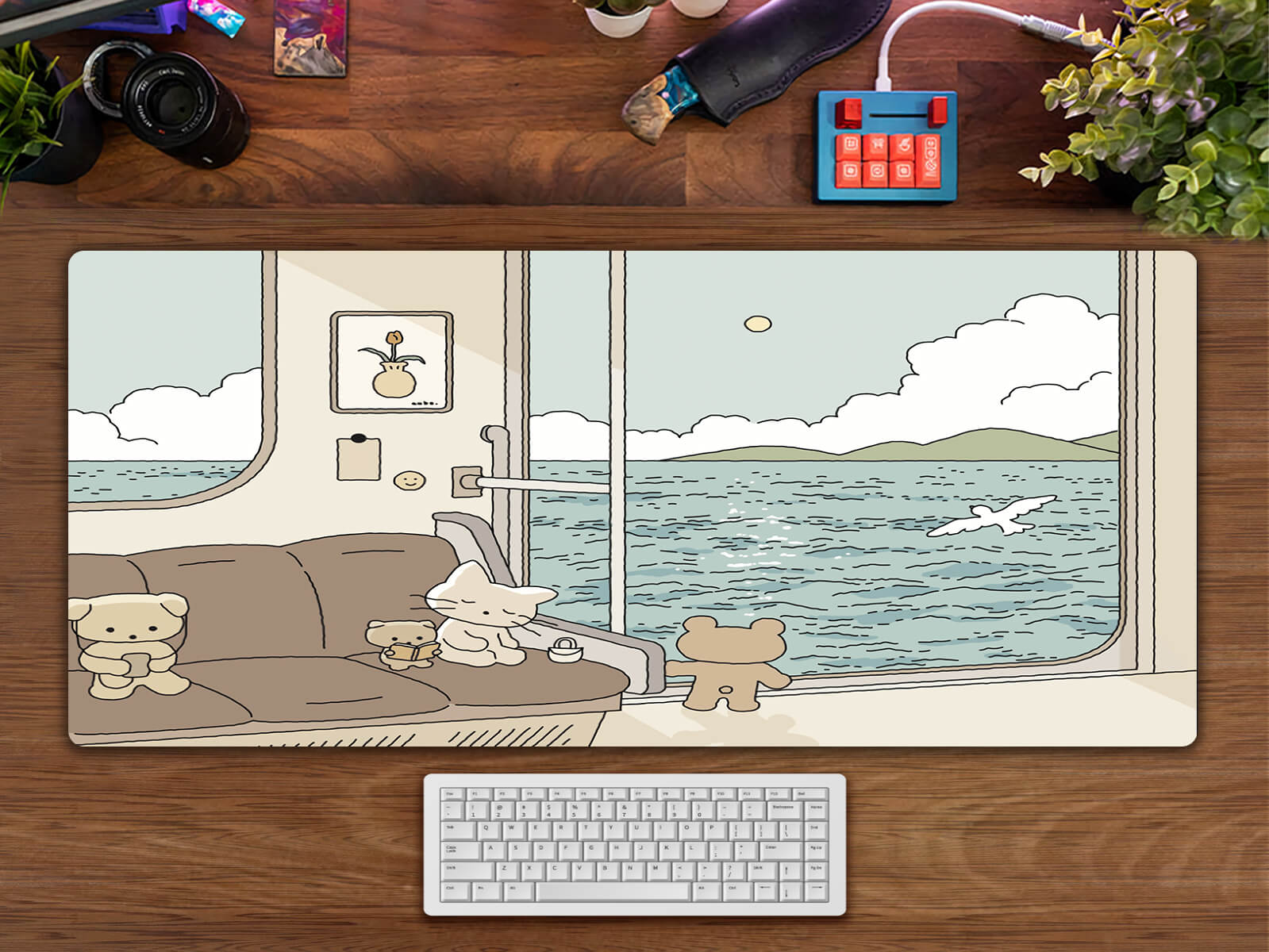 Bunny and Bear Cute Desk Mat(4 Designs)
