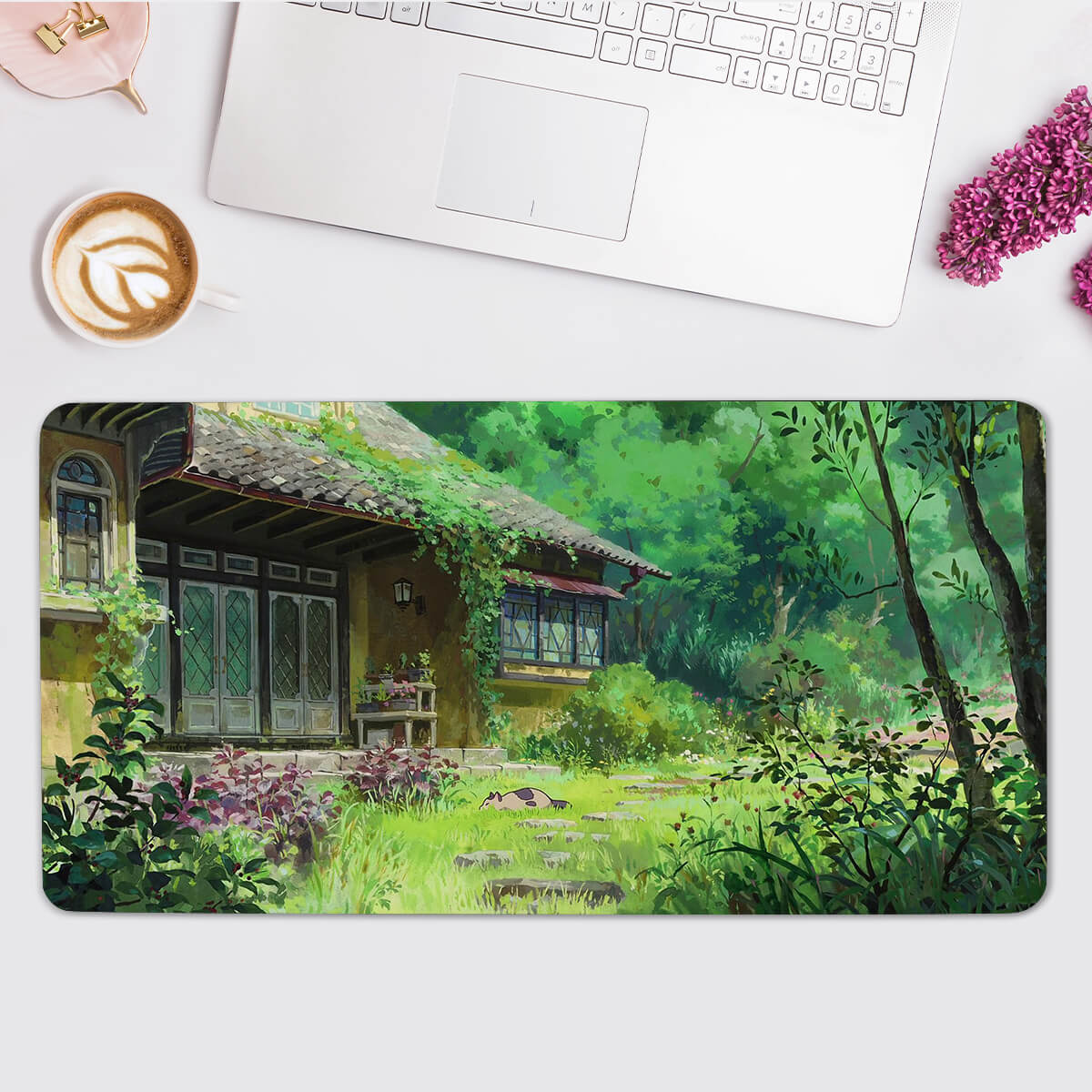 Green Anime View Mouse Pad