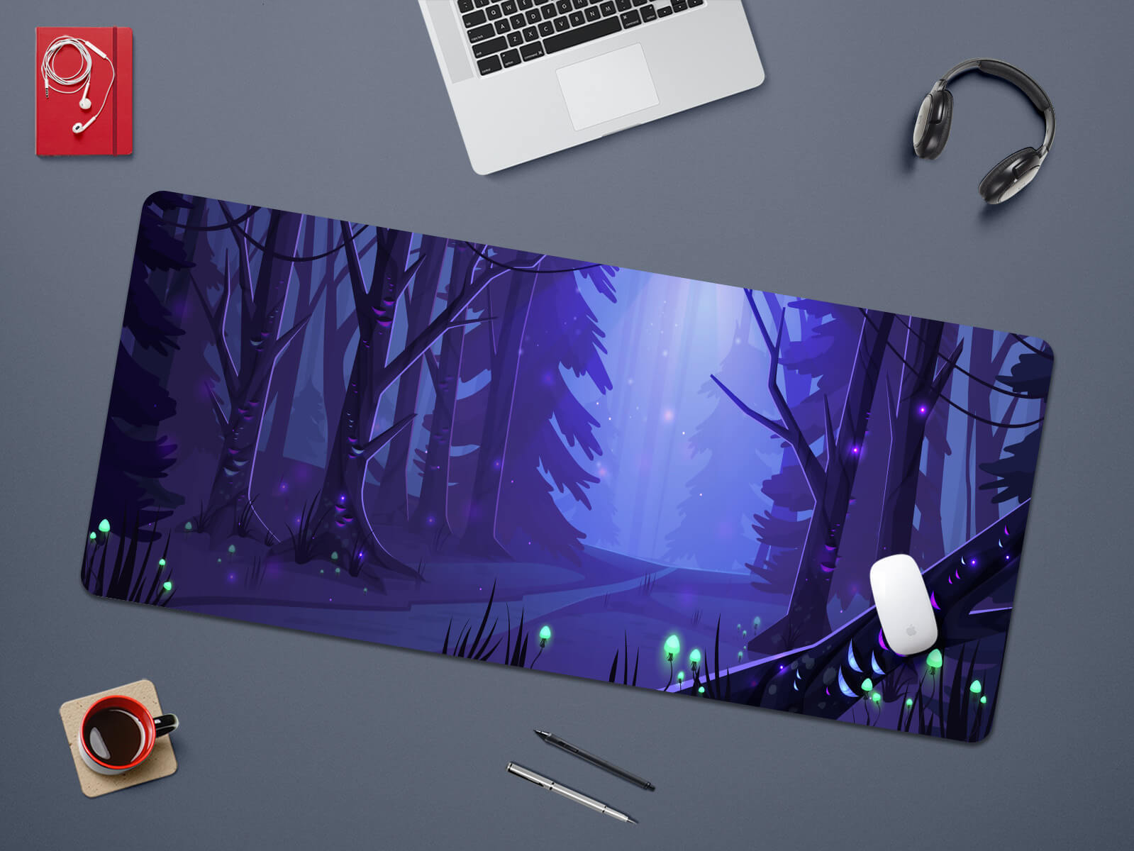 Purple Dark Forest Mouse Pad