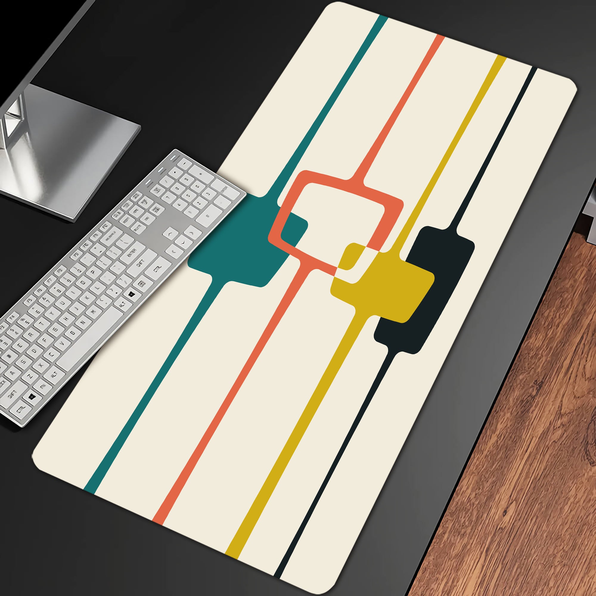 Geometric Patterns Desk Pad,Office Desk Mat,Mouse Pad Mat,Desktop pad ...