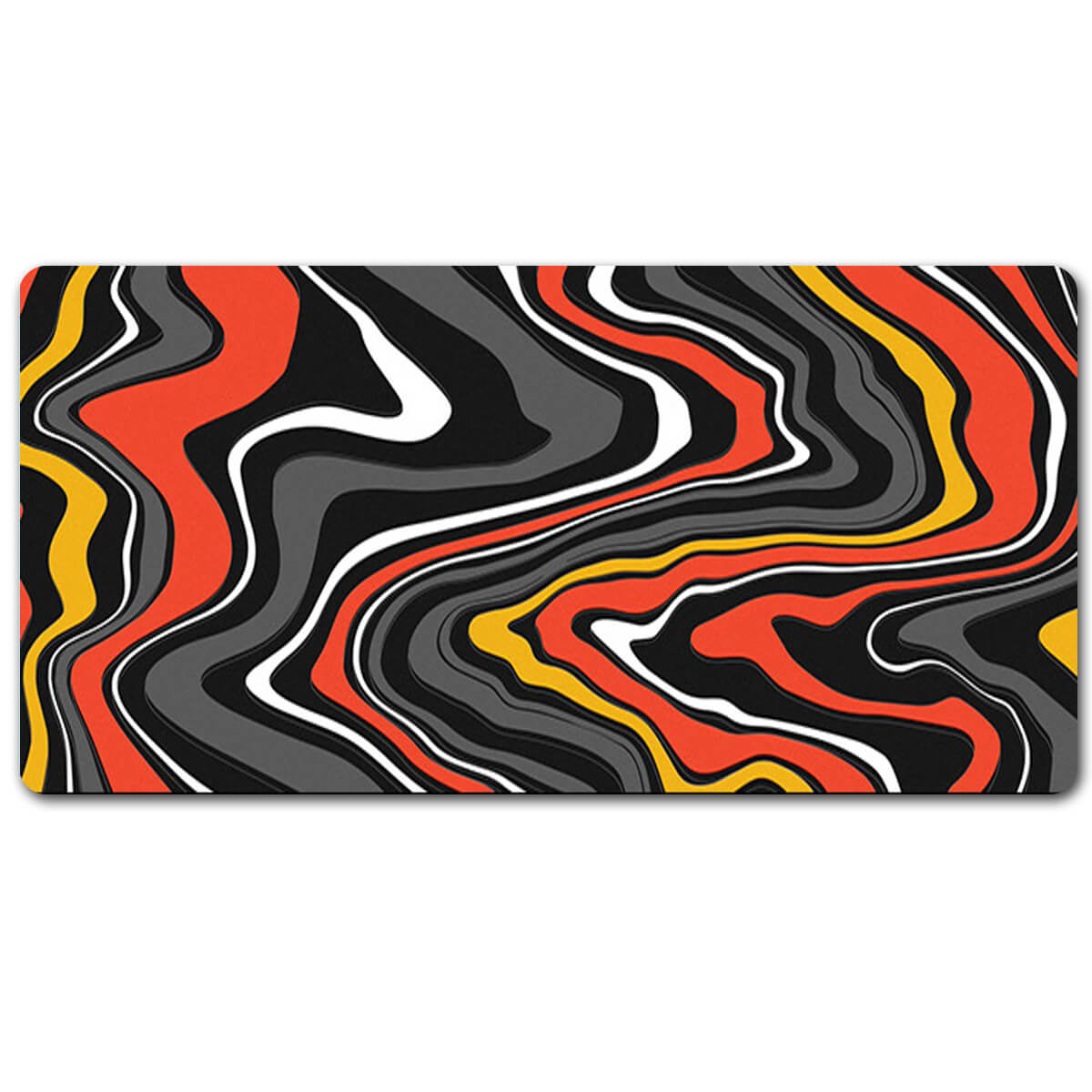 Abstract Red Pattern Mouse Pad Long