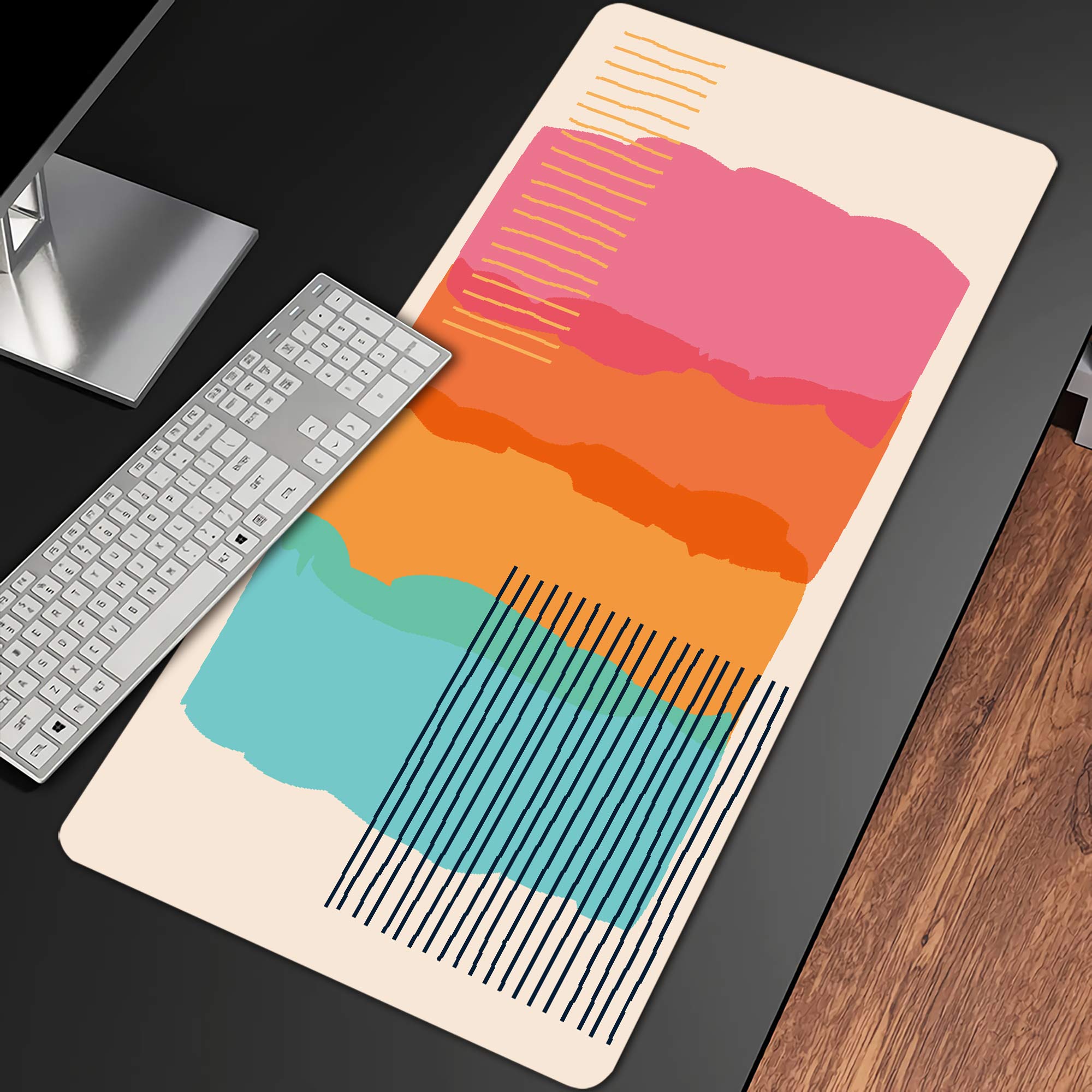 Mid Century Modern Colors Desk Pad(4 Patterns)