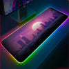 Vaporwave City RGB Gaming Mouse Pad