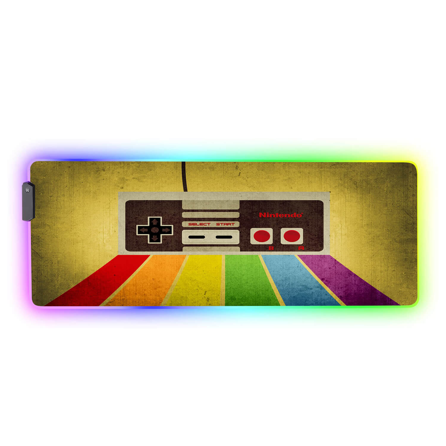 Vintage Nitendo Gamepad RGB Gaming Mouse Pad
