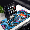 Abstract Blue Pattern Mouse Pad Long